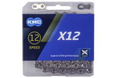KMC X12 Kette silber / schwarz, SB-verpackt, 126 Glieder