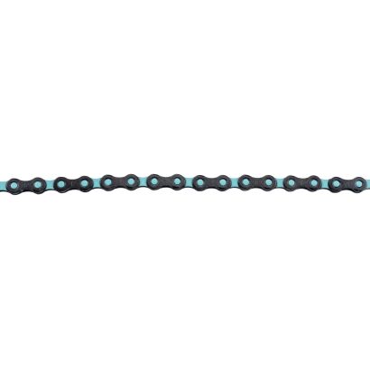 KMC DLC12 Kette schwarz / hellblau