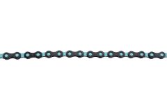 KMC DLC12 Kette schwarz / hellblau