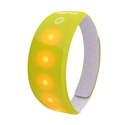 WOWOW Lichtband | 5 LEDs, gelb, 3M, mit Klettverschluss
