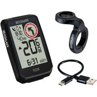 SIGMA Rox 2 Endurance | schwarz, inkl Over Clamp Butler GPS