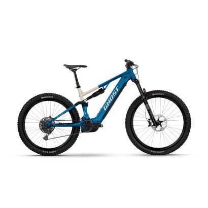 Ghost E-ASX UNIVERSAL 800Wh E-Fully 2025 | candy blue/coffee arctic dust - glossy
