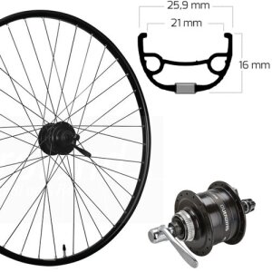 Vorderrad 28",Centerlock, schwarz, Nabendynamo