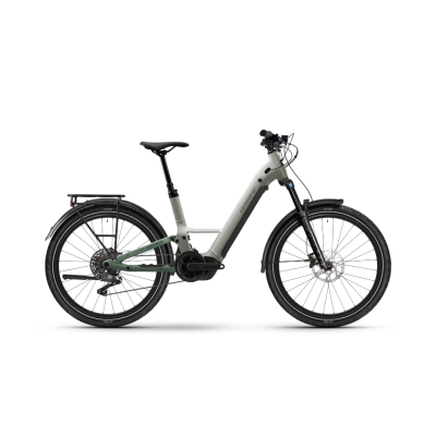 Haibike ADVENTR 4 600Wh Tiefeinsteiger E-Fully 2026 | grey/bamboo green matt/glänzend