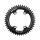 ROTOR ROUND RING 1X BCD110X4 40T UNIVERSAL TOOTH BLACK Kettenblatt