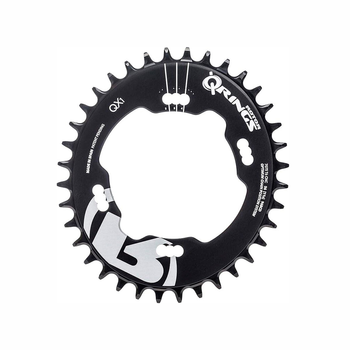 Plato Oval Q Rings DM Para SRAM GXP Y BB30 – Offset 6 Mm – 34 Dientes – Negro – Mejora Tu Rendimiento