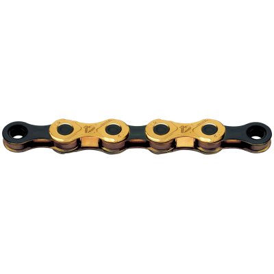 KMC Schaltungskette X12 Ti-N WAXED | 1/2"x11/128",126 Gl, 12-f., gold/schwarz
