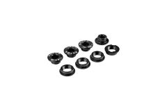 ROTOR ROAD 1X BOLT SET - 4 BOLTS/4 NUTS - BLACK...