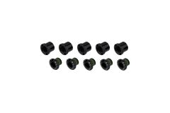 ROTOR RD BOLT SET 5 BOLTS/5 NUTS BLACK Kettenblattschrauben