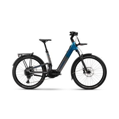 Winora Sinus FS X12 800Wh Tiefeinsteiger Trekking E-Bike 2026 | platinum/blue glänzend