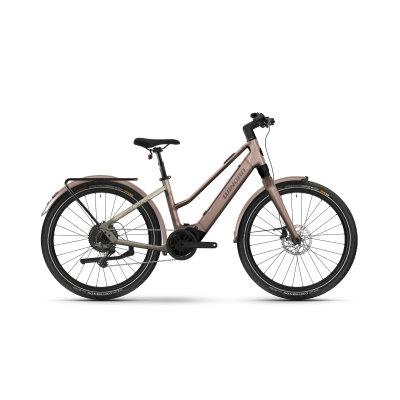 Winora iRide Pure X10 400Wh Trapez Trekking E-Bike 2026 | MACADAMIA MIST/SUNTAN glänzend
