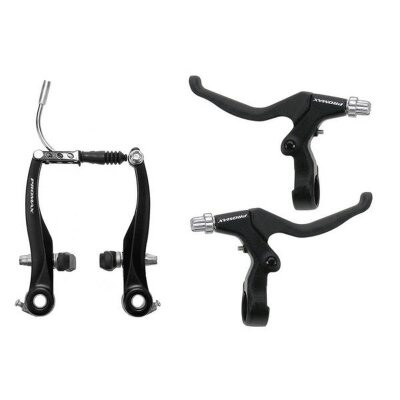 Promax V-Bremsen-Set mit Bremsgriffen schwarz