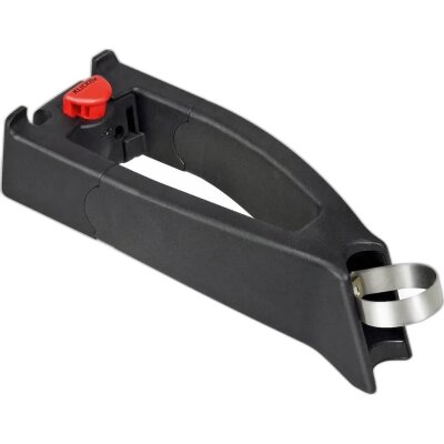 RIXEN & KAUL KLICKfix Sattelstützadapter "Extender" Damit können Körbe, Rucksäcke und Taschen für den Klickfix Lenkeradapter auch ohne Gepäckträger nach hinten wandern, Befestigung an der Sattelstütze, die Montage erfolgt mit Edelstahlschelle an allen Sa