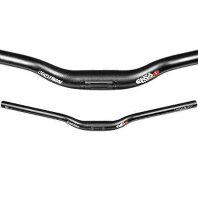 ERGOTEC Lenker "Ergo plus" Griffhöhe 30 mm, Ø 31,8 mm Lenkerklemmung, schwarz sandgestrahlt Level 6 , SB-verpackt, Aluminium 6061 T6, 1,4-2,2-1,4 mm, ca. 224 g (XS) - 254 g (XXL)