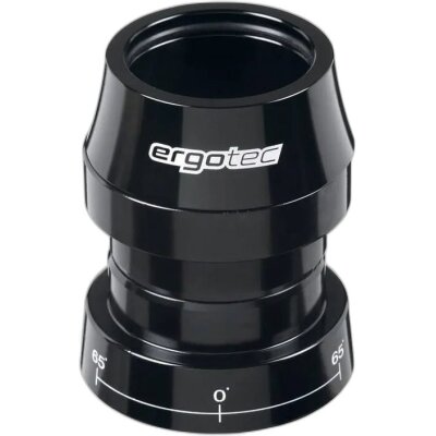 ERGOTEC Ahead-Steuersatz "A118AC-ES" 1 1/8", Aluminium, SB-verpackt Gewindelos, 28,6/34,0/30,0 mm, Einbauhöhe 38,9 mm, Kugellager, Lenkungsanschlag 65?-0?-65?, besonders geeignet für Fahrräder mit Zweibeinständer, ca. 130 g