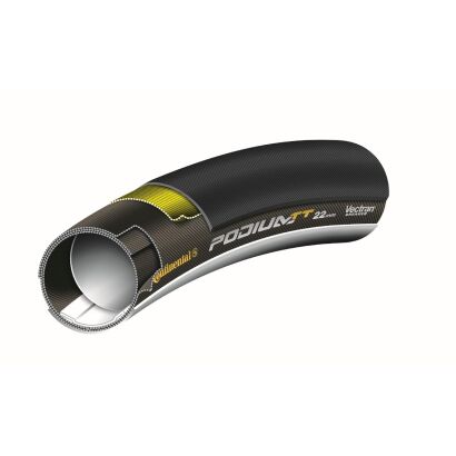 CONTINENTAL Schlauchreifen "Podium TT" VectranBreaker, schwarz / schwarz Skin TT steht für TimeTrial, als Zeitfahr-Schlauchreifen konzipiert, erfreut er sich aber auch bei normalen Rennen großer Beliebtheit. Dank neusten Black Chili Compound ist der Chro