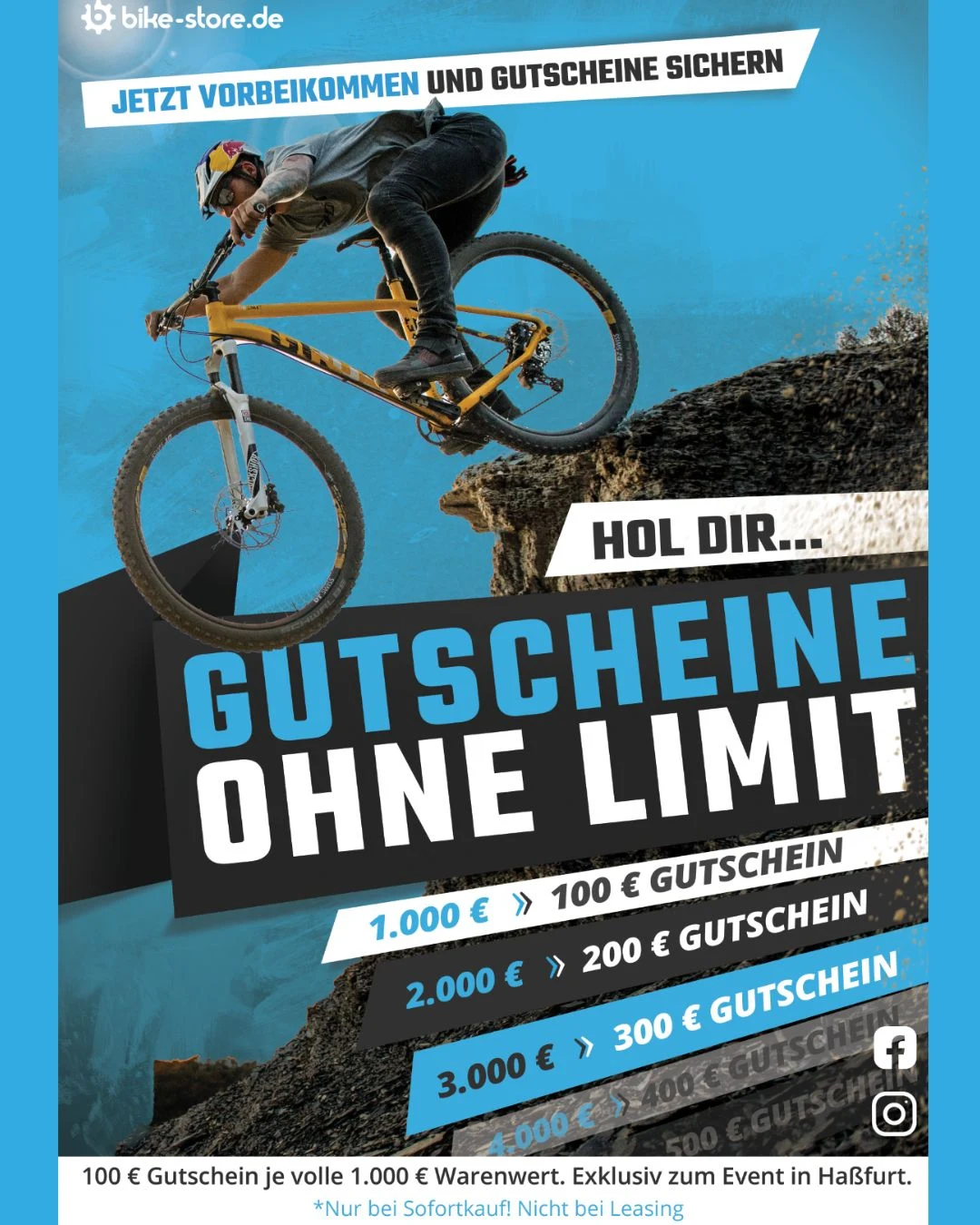 bike-store Jubiläum Gutscheinaktion Haßfurt Testbikes Hawks Event Fahrrad